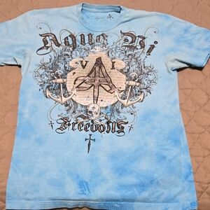 Aqua Sky Blue Nautical Graphic Tee